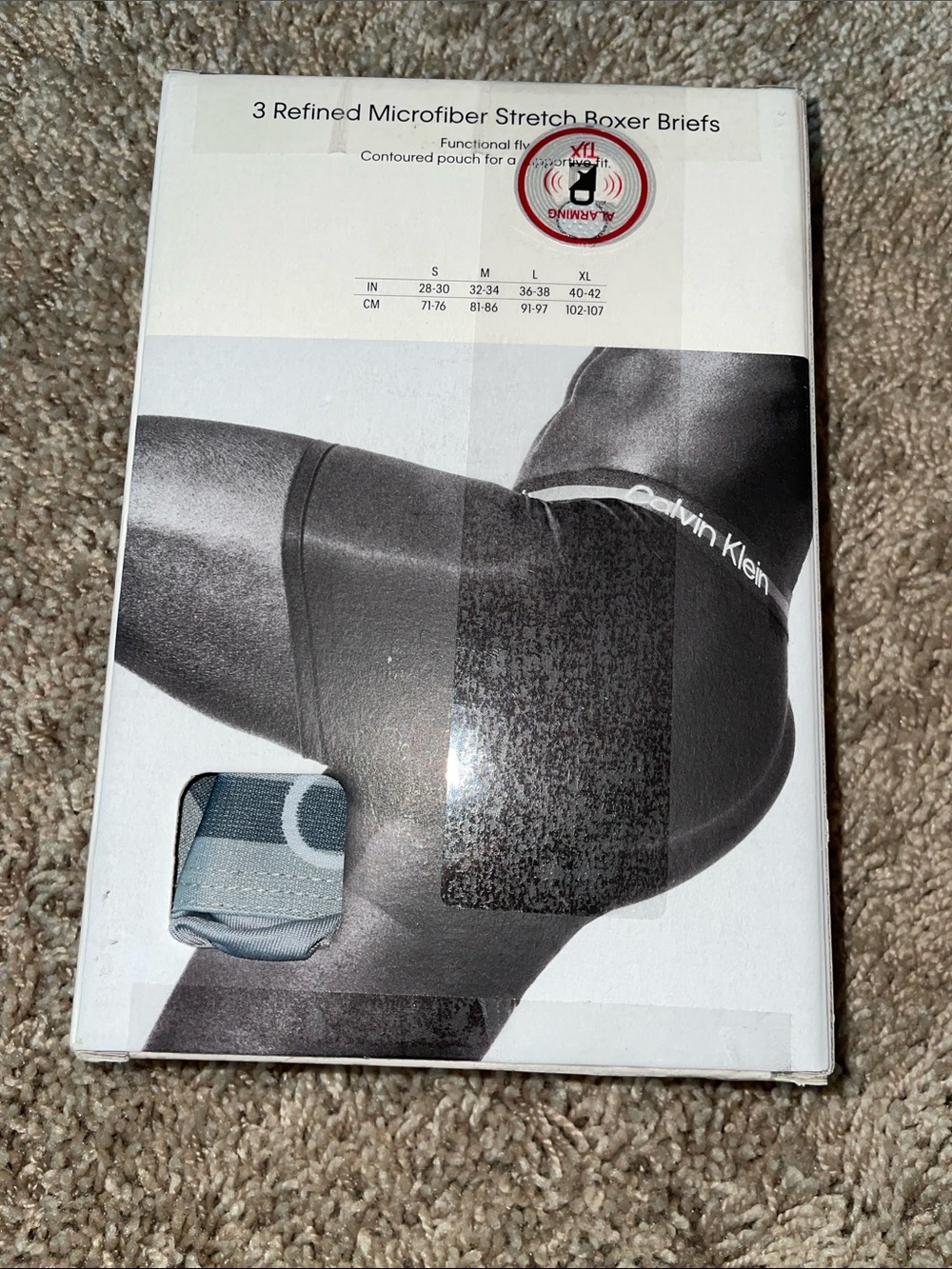 NWT Calvin Klein Microfibee Boxer Briefs 3 Pack - Black and Gray size large - Picture 2 of 2